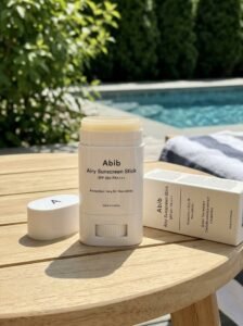 ABOUT US Abib Airy Sunstick SPF 50+ | Portable Sunscreen for Summer