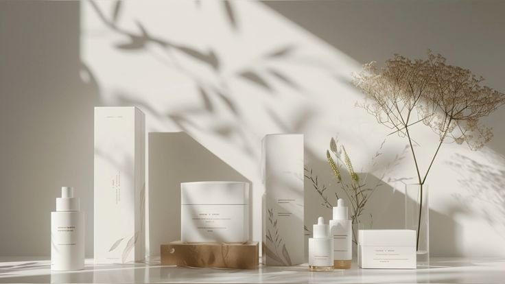 Photo Photography 5 Skin Care Products Outer Packaging Boxes Are Placed In The Middle Ar 16 9